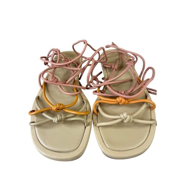 Madewell Multi-Color Leather Gladiator Lace-Up Sandals – Fits Like US 7 - Picture 7 of 9